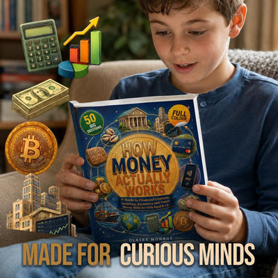 How Money Actually Works Book for Ages 8-12, Covering Investing, Economics, Smart Financial Skills, 50 Questions