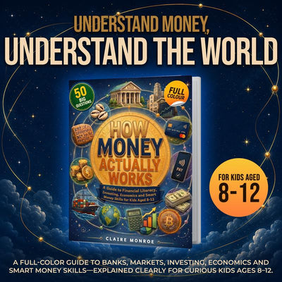 How Money Actually Works Book for Ages 8-12, Covering Investing, Economics, Smart Financial Skills, 50 Questions
