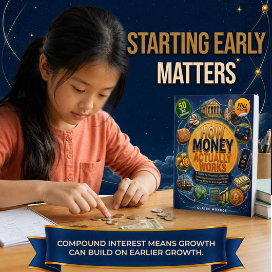 How Money Actually Works Book for Ages 8-12, Covering Investing, Economics, Smart Financial Skills, 50 Questions